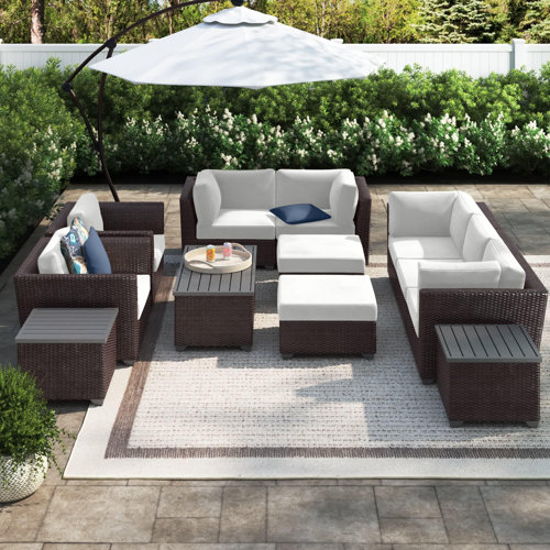 Sol 72 Outdoor™ Tegan 12 Piece Sectional Seating Group with Cushions